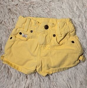 Vintage Levi's White Tab 90's Era Yellow Denim Jean Shorts Infant 12 months